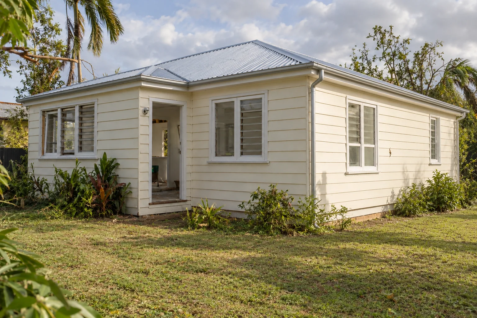 The fix: roof tied down to the walls
