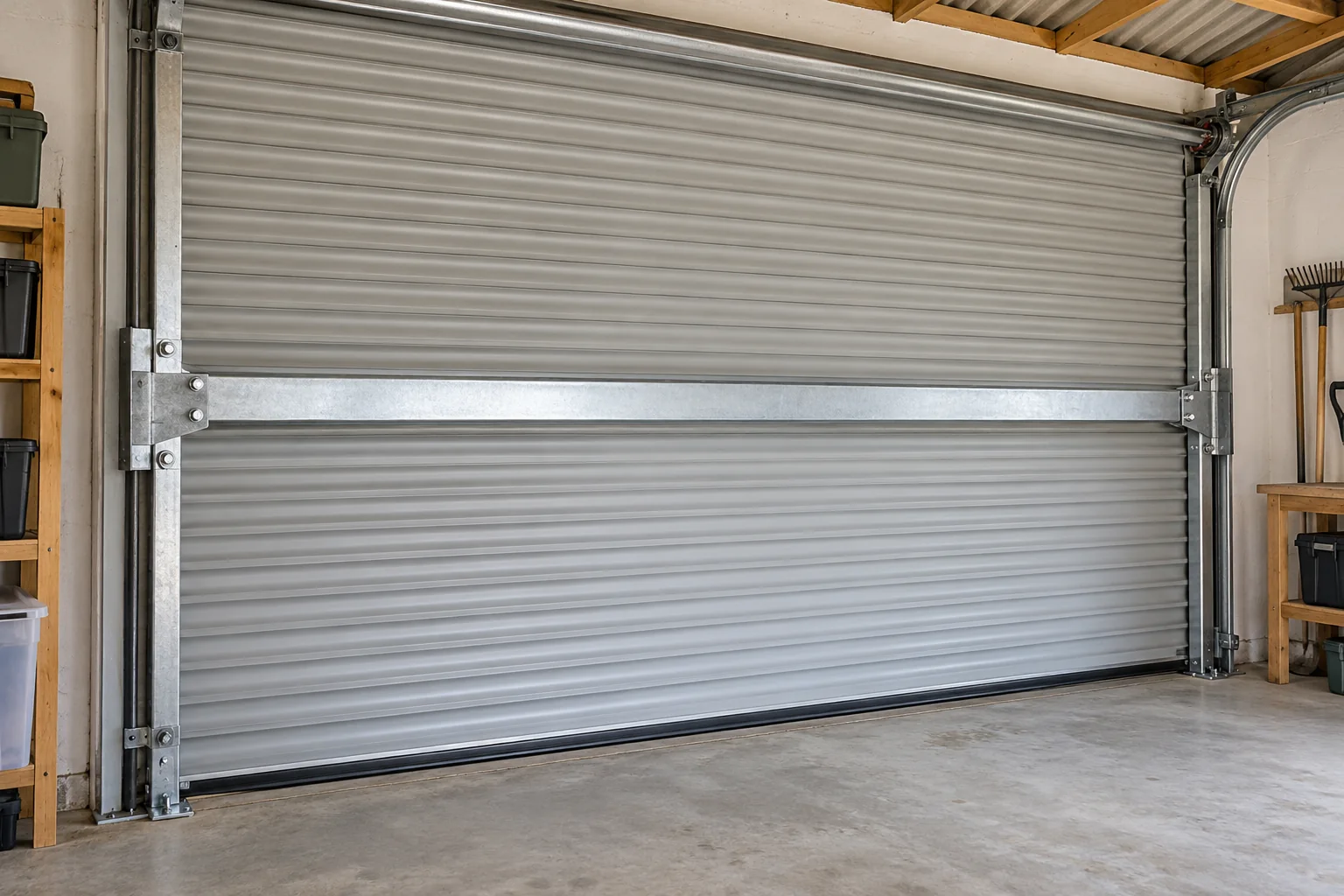 Braced roller garage door